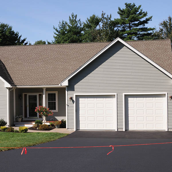 Home with new driveway