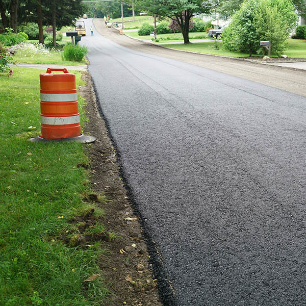 road pavement in residential area
